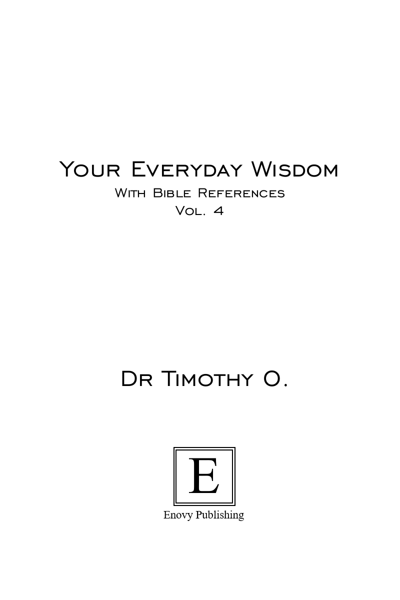 Your Everyday Wisdom Vol 4 Kindle (Paperback)