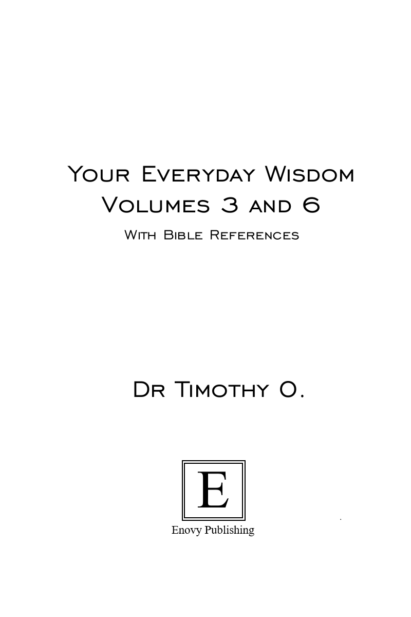 Your Everyday Wisdom Vol 3 and 6 (Paperback)