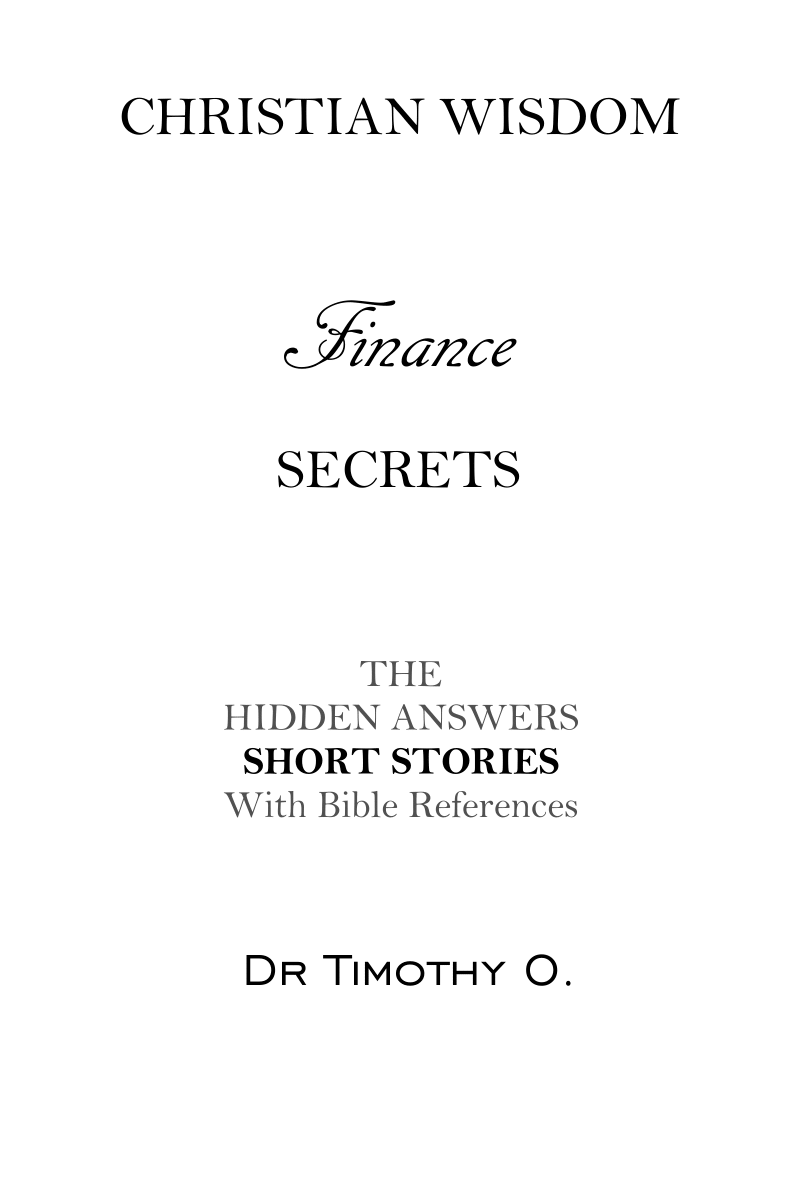 Vol 8. Christian Wisdom Secrets Finance Kindle Edition