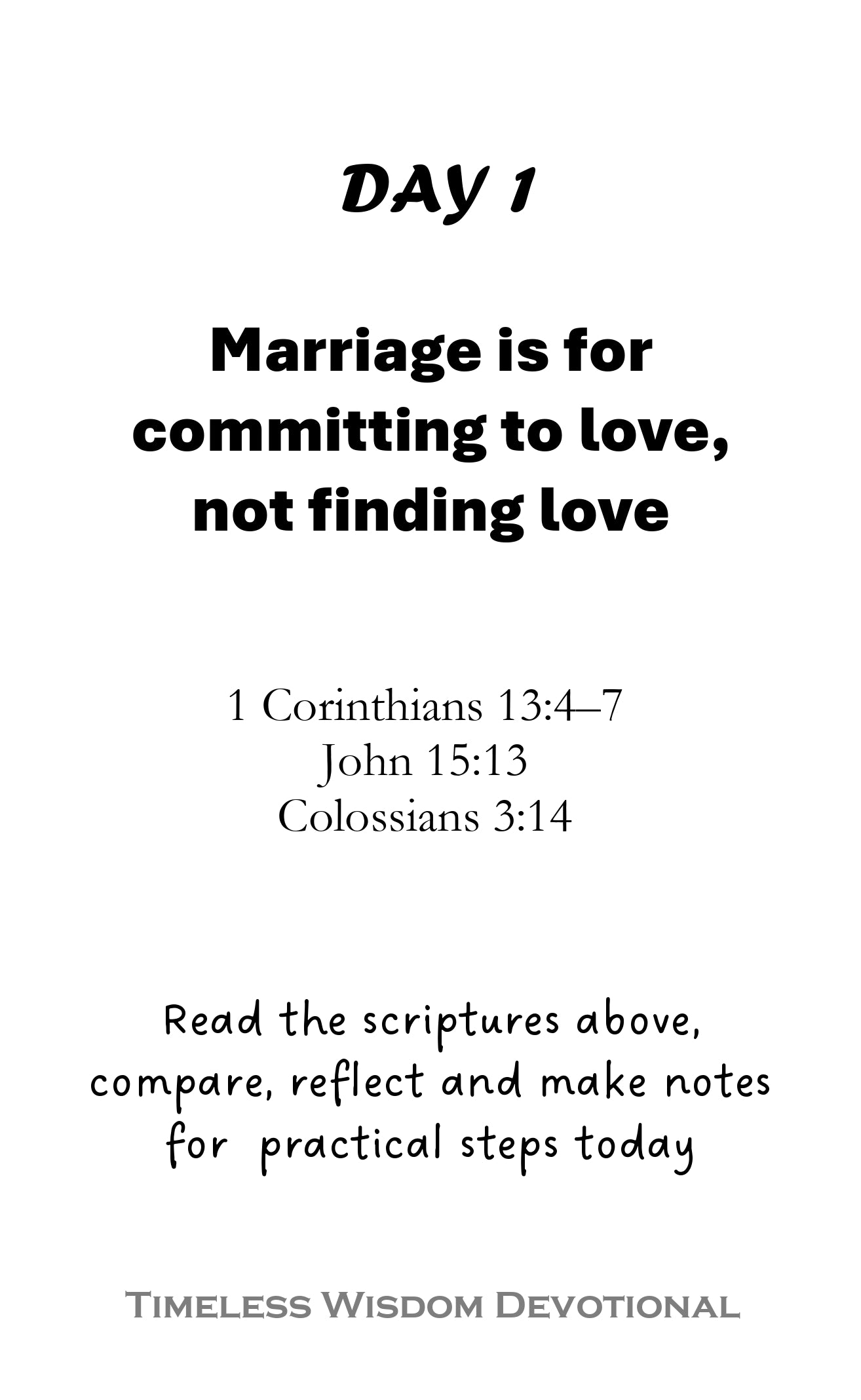 Wisdom 7 Days-Devotional - LOVE (Ebook)